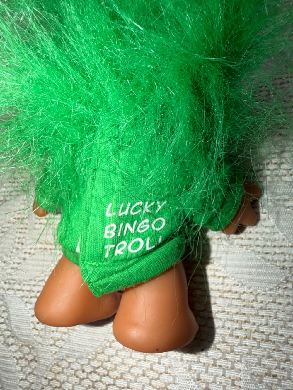 vintage 1986 Thomas Dam MY LUCKY IRISH BINGO Troll Doll - Picture 4 of 7